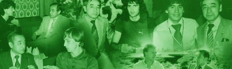 賀川浩と世界の有名選手たちとの写真
